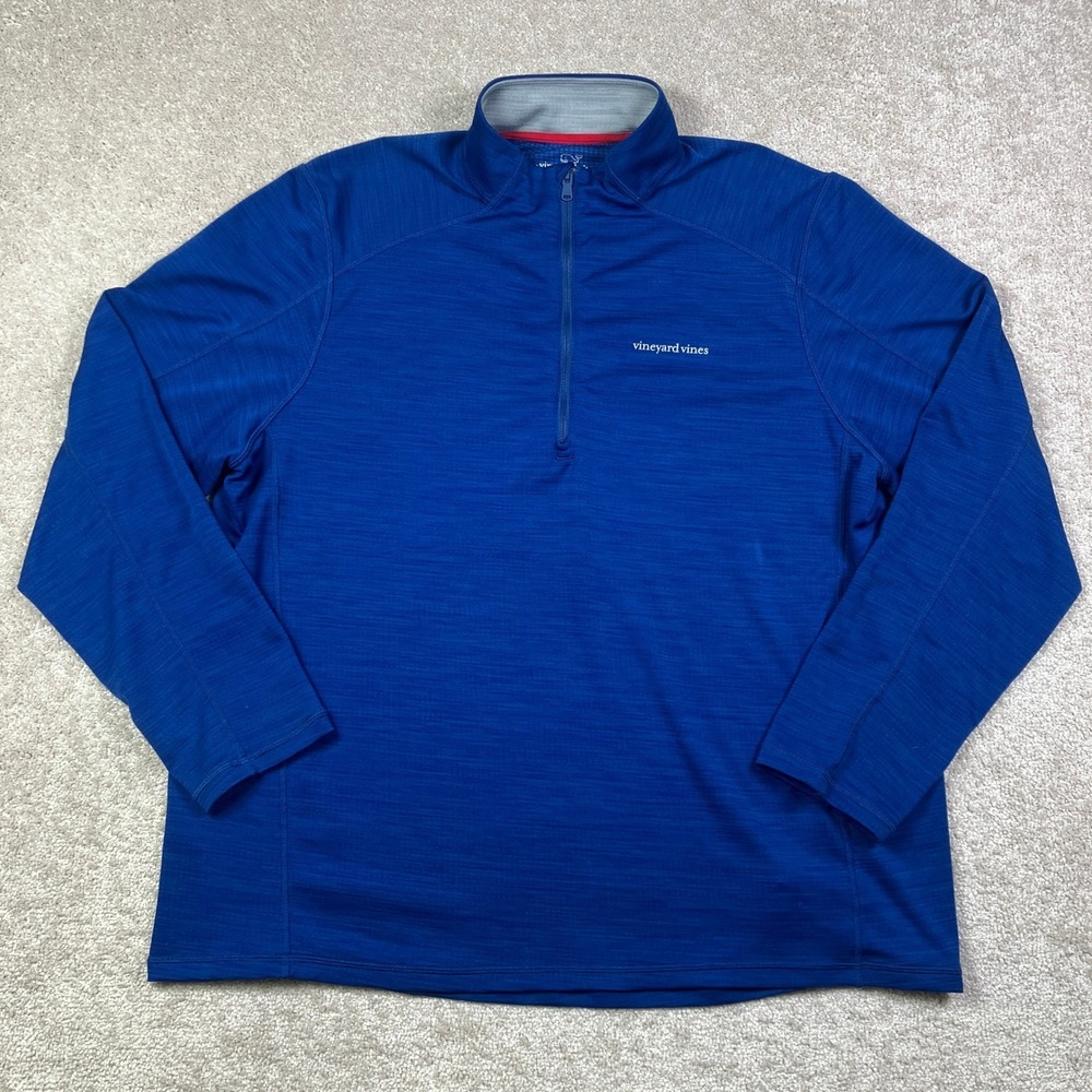 Vineyard Vines Performance 1/4 Zip Pullover Men's 2XL Blue Athletic - Picture 2 of 7